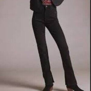 Pilcro Anthropologie Jeans Womens 32 The Split Straight Black OB1441732 (32x32)